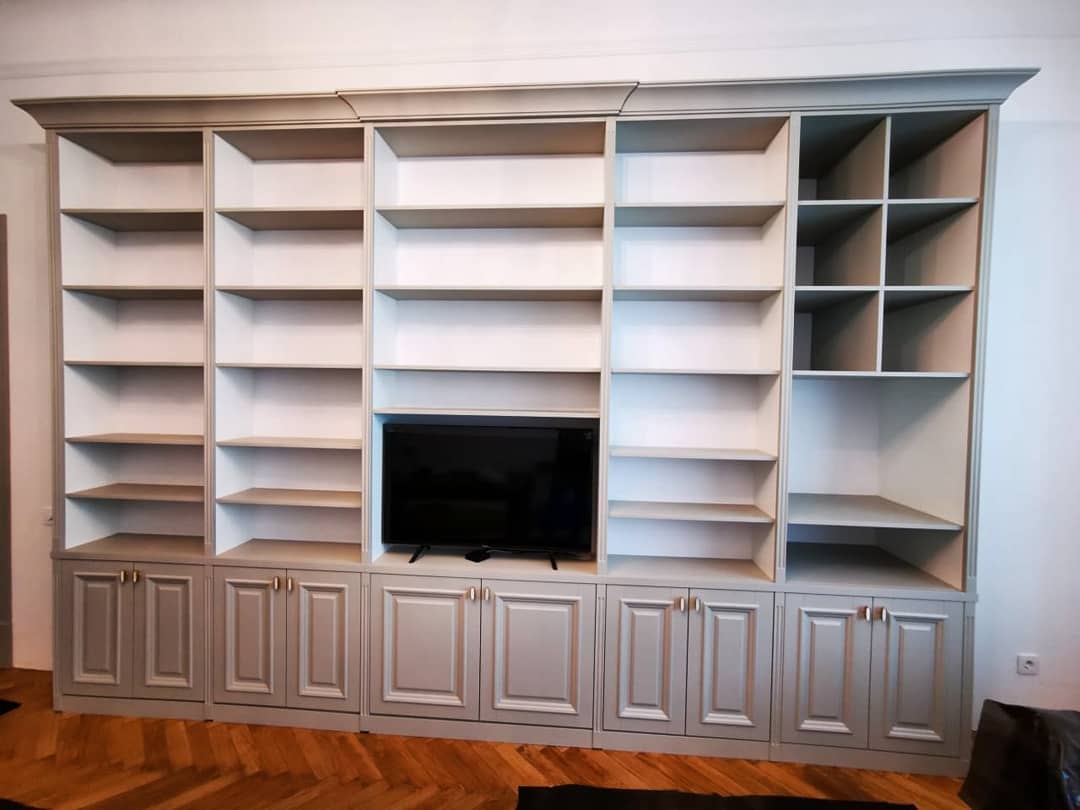 Классический стеллаж из МДФ в эмали